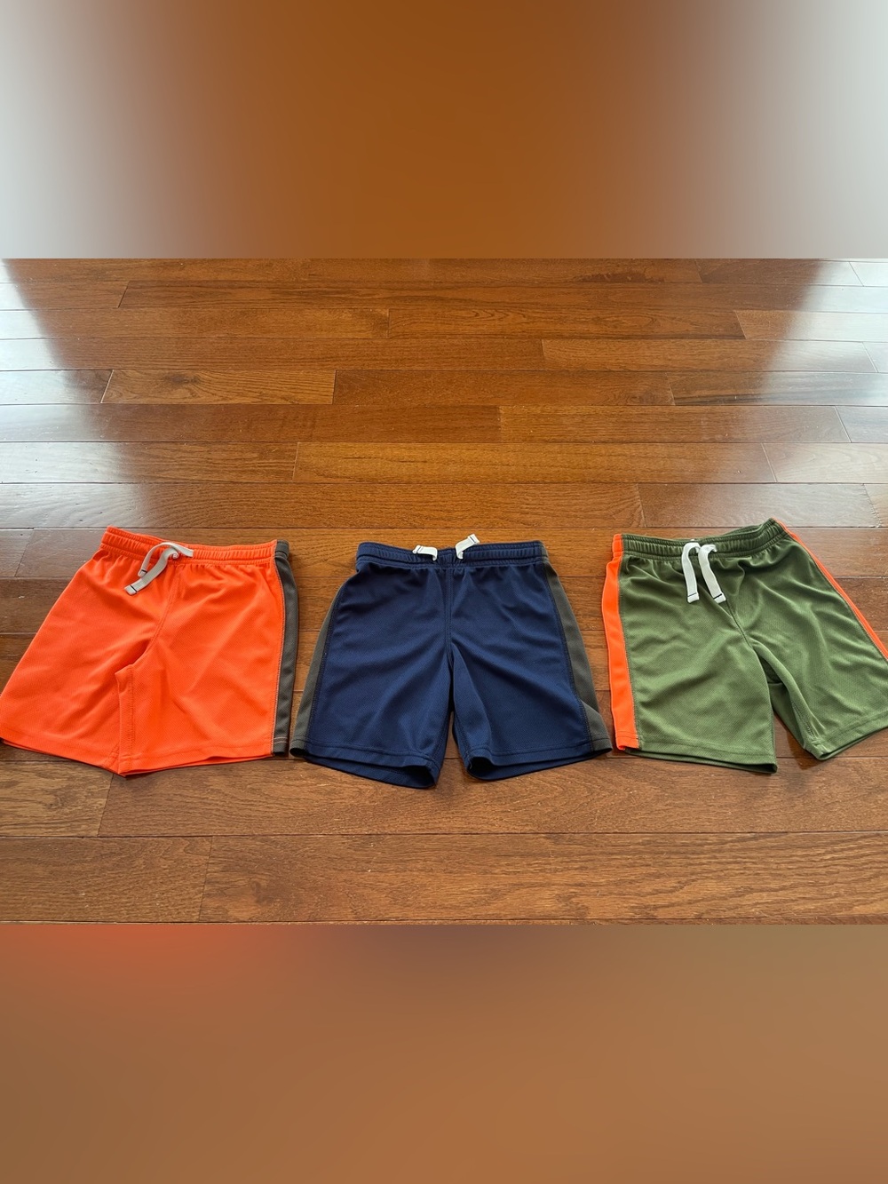 Carter's Orange, Navy & Olive Athletic Shorts Trio Size 4T